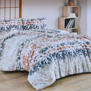 Комплект постільної білизни Bella Home Ranforse 200×220 см Flowers Lacivert