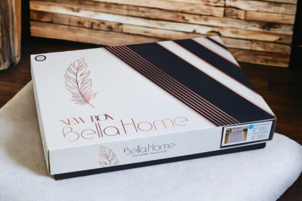 Комплект постільної білизни Bella Home Ranforse 200×220 см Yellow-Antrasit - Image 3