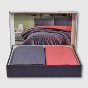 Комплект постільної білизни Bella Home Ranforse 200×220 см Purple-Kirmizi