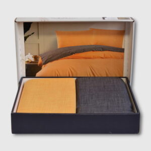 Комплект постільної білизни Bella Home Ranforse 200×220 см Yellow-Antrasit