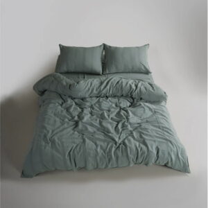 Постільна білизна Limasso Stonewashed 200 х 220 см Cassandra Natural Green