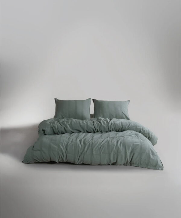 Постільна білизна Limasso Stonewashed 200 х 220 см Cassandra Natural Green - Image 4
