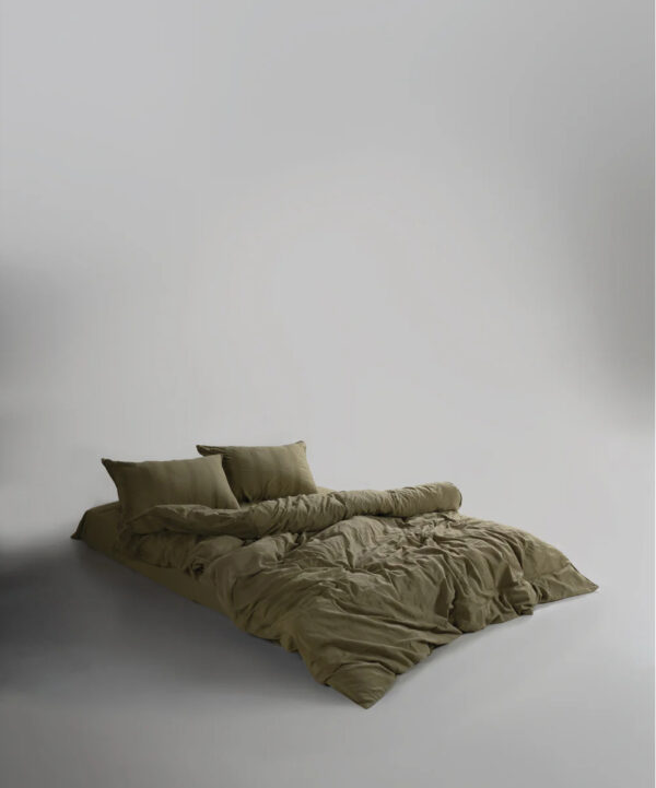 Постільна білизна Limasso Stonewashed 200 х 220 см Cassandra Olive - Image 2