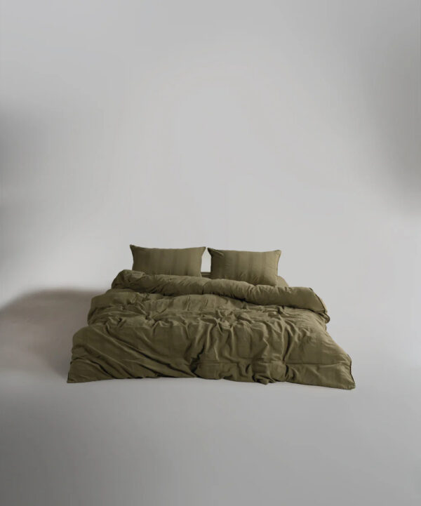 Постільна білизна Limasso Stonewashed 200 х 220 см Cassandra Olive - Image 4