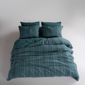 Постільна білизна Limasso Stonewashed 200 х 220 см Coastal Trio Dark Green