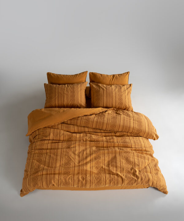 Постільна білизна Limasso Stonewashed 200 х 220 см Coastal Trio Mustard
