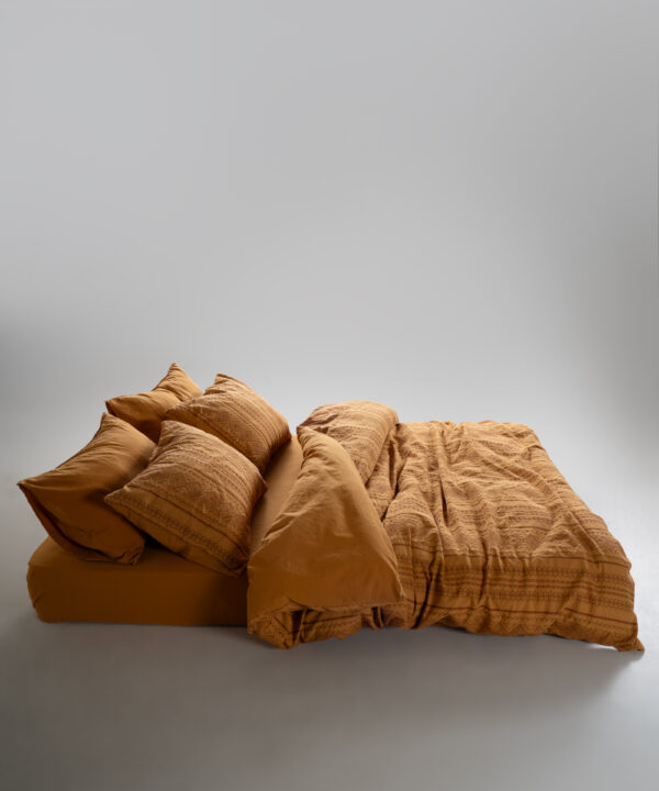Постільна білизна Limasso Stonewashed 200 х 220 см Coastal Trio Mustard - Image 3
