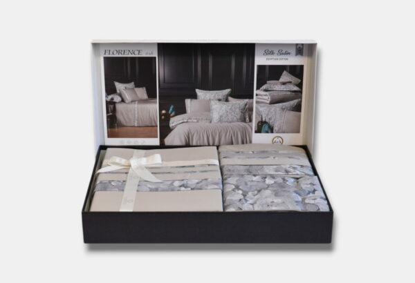 Постільна білизна La Romano Silk Satin 200×220 см Florence Ash - Image 2