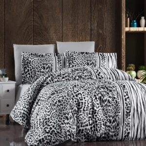 Постільна білизна First Choice Cotton Satin 200 х 220 см Leopard Black