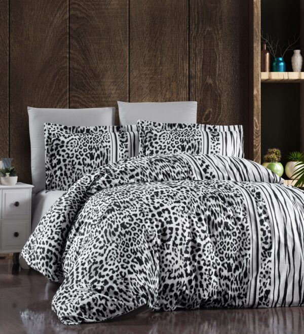 Постільна білизна First Choice Cotton Satin 200 х 220 см Leopard Black