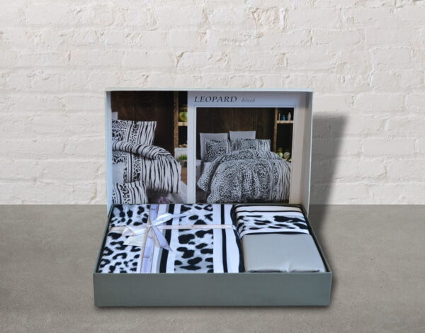Постільна білизна First Choice Cotton Satin 200 х 220 см Leopard Black - Image 3