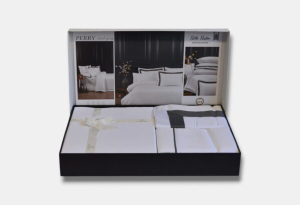 Постільна білизна La Romano Silk Satin 200×220 см Perry Steelgrey - Image 2