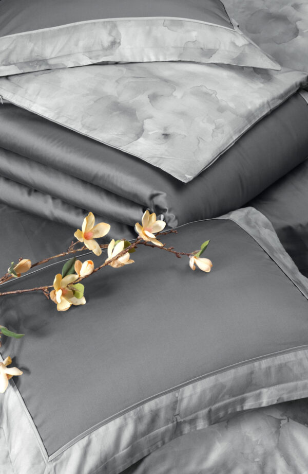 Постільна білизна La Romano Silk Satin 200×220 см Rivano Steelgrey - Image 3