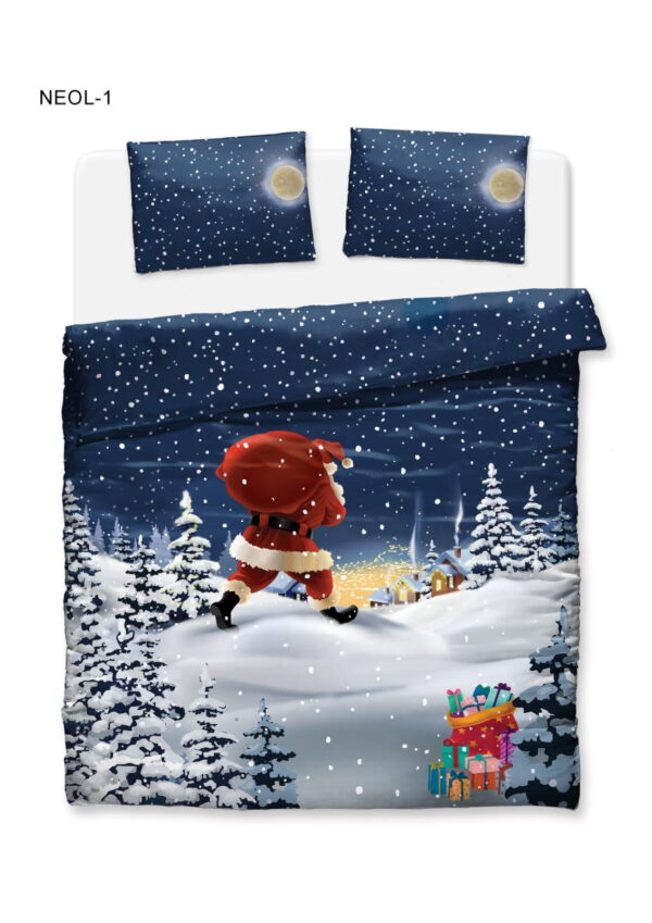 Комплект постільної білизни Charlotte New Year 160×220 см Snowy Christmas - Image 2