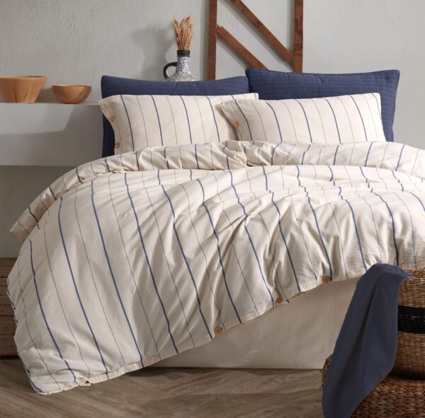 Постільна білизна Turkiz Naturel 200 х 220 см Colin Blue