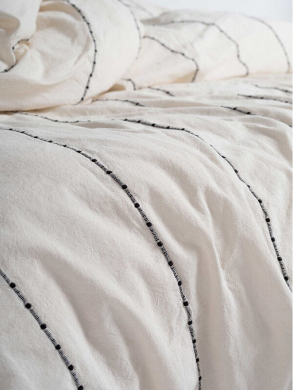 Постільна білизна Limasso Stonewashed 200 х 220 см Vilniuss Snow White - Image 2