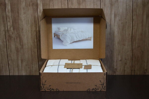 Постільна білизна Limasso Stonewashed 200 х 220 см Vilniuss Snow White - Image 4