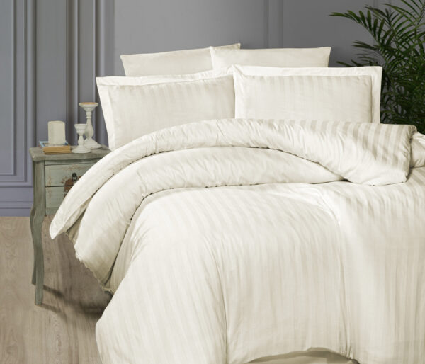 Постільна білизна First Choice Cotton Satin 200 х 220 см Broad Line Cream