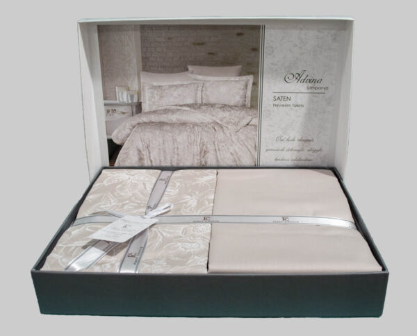 Постільна білизна First Choice Cotton Satin 200 х 220 см Advina Champagne - Image 2