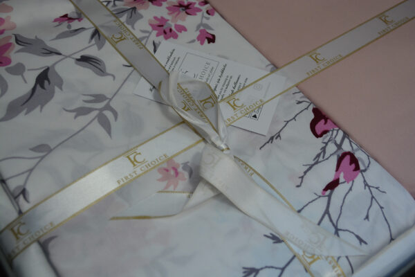 Постільна білизна First Choice Cotton Satin 200 х 220 см Leena Powder - Image 4