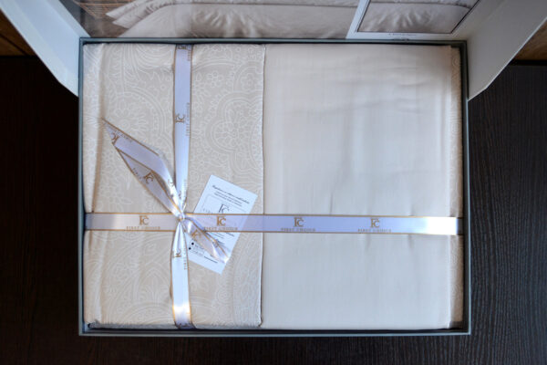 Постільна білизна First Choice Cotton Satin 200 х 220 см Neva Champagne - Image 4