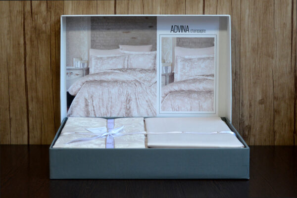Постільна білизна First Choice Cotton Satin 200 х 220 см Advina Champagne - Image 4
