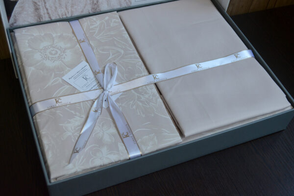 Постільна білизна First Choice Cotton Satin 200 х 220 см Advina Champagne - Image 5
