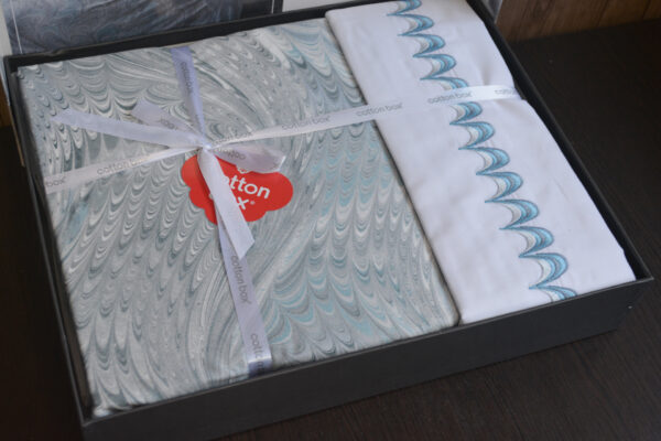 Комплект постільної білизни Cotton Box Elite Saten 200×220 Stilla Mavi - Image 6