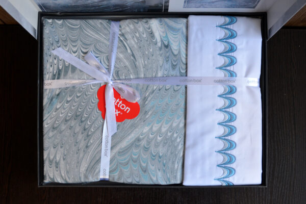 Комплект постільної білизни Cotton Box Elite Saten 200×220 Stilla Mavi - Image 5