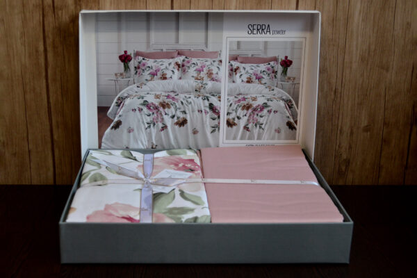 Постільна білизна First Choice Cotton Satin 200 х 220 см Serra Powder - Image 2