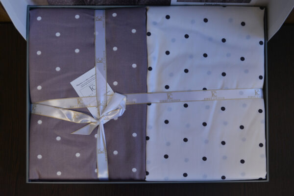 Постільна білизна First Choice Cotton Satin 200 х 220 см Point Lilac - Image 4