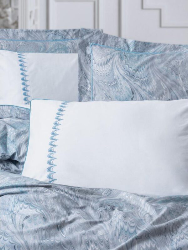 Комплект постільної білизни Cotton Box Elite Saten 200×220 Stilla Mavi - Image 3