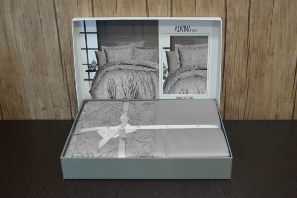 Постільна білизна First Choice Cotton Satin 200 х 220 см Advina Grey - Image 2