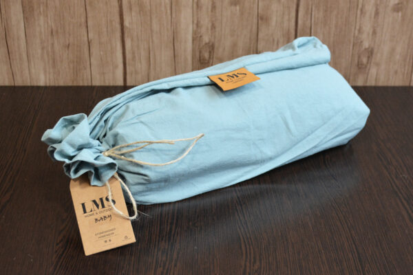 Дитяча постільна білизна Limasso Stonewashed STD Ranforse Baby 100х150 см Mineral Blue - Image 3
