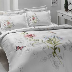Постільна білизна TAC Satin Deluxe 200×220 см Nicole Pembe