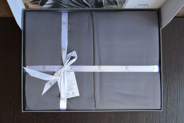 Постільна білизна First Choice Cotton Satin 200 х 220 см Snazzy Anthrasite - Image 4