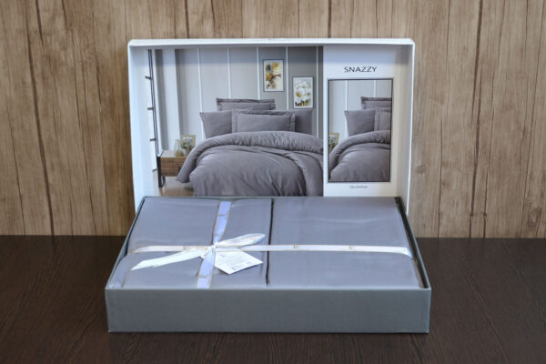 Постільна білизна First Choice Cotton Satin 200 х 220 см Snazzy Quick Silver - Image 2