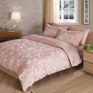 Постільна білизна TAC Satin Deluxe 200×220 см Shadow Pembe
