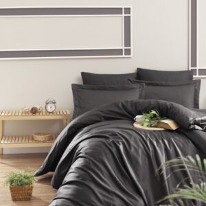 Постільна білизна First Choice Cotton Satin 200 х 220 см Snazzy Anthrasite