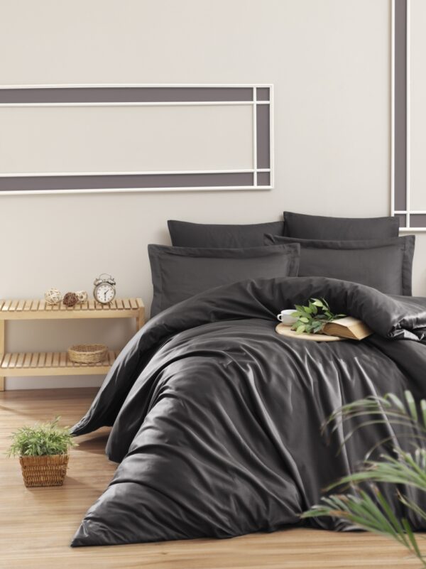 Постільна білизна First Choice Cotton Satin 200 х 220 см Snazzy Anthrasite