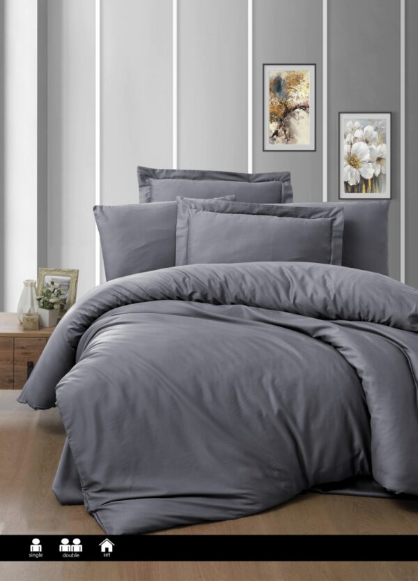 Постільна білизна First Choice Cotton Satin 200 х 220 см Snazzy Quick Silver