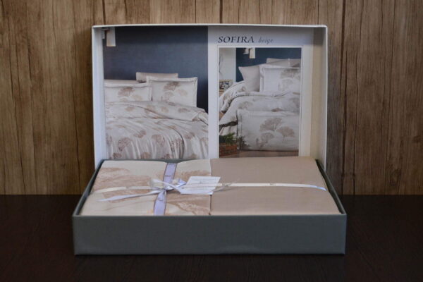 Постільна білизна First Choice Cotton Satin 200 х 220 см Sofira Beige - Image 3