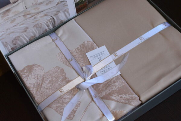 Постільна білизна First Choice Cotton Satin 200 х 220 см Sofira Beige - Image 5
